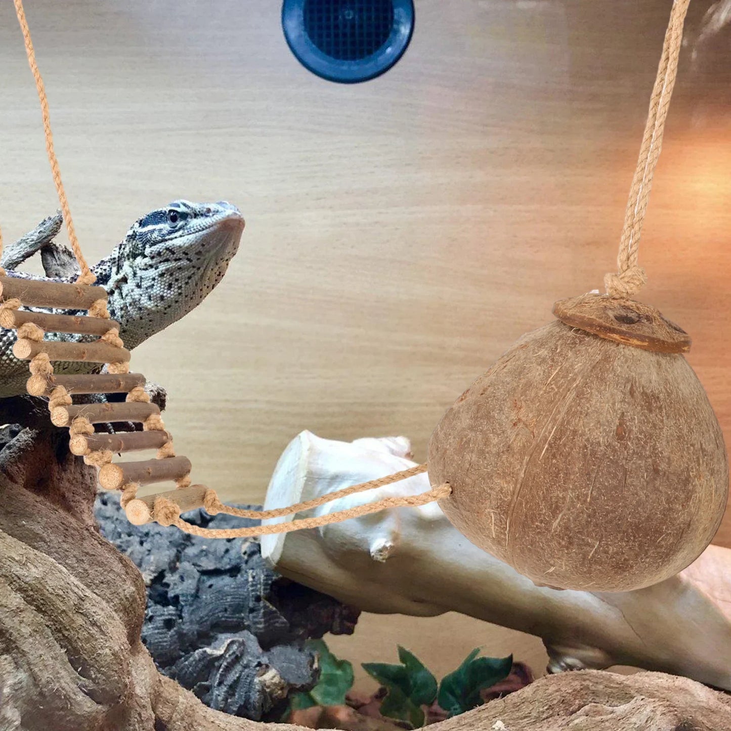 Reptisoil Lizard Hideout House Decorative Cave Turtle Tank Decoration Reptile Hiding Toy Leopard Gecko Crested Gecko Accessories