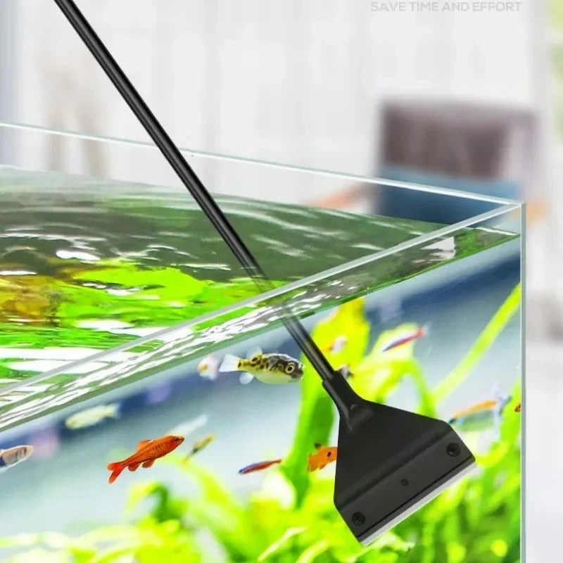 Aquarium Cleaning Tools Flat Sand Algae Removal Dual Use Glass Algae Scraper Household Cleaning Tools Aquarium Accessories