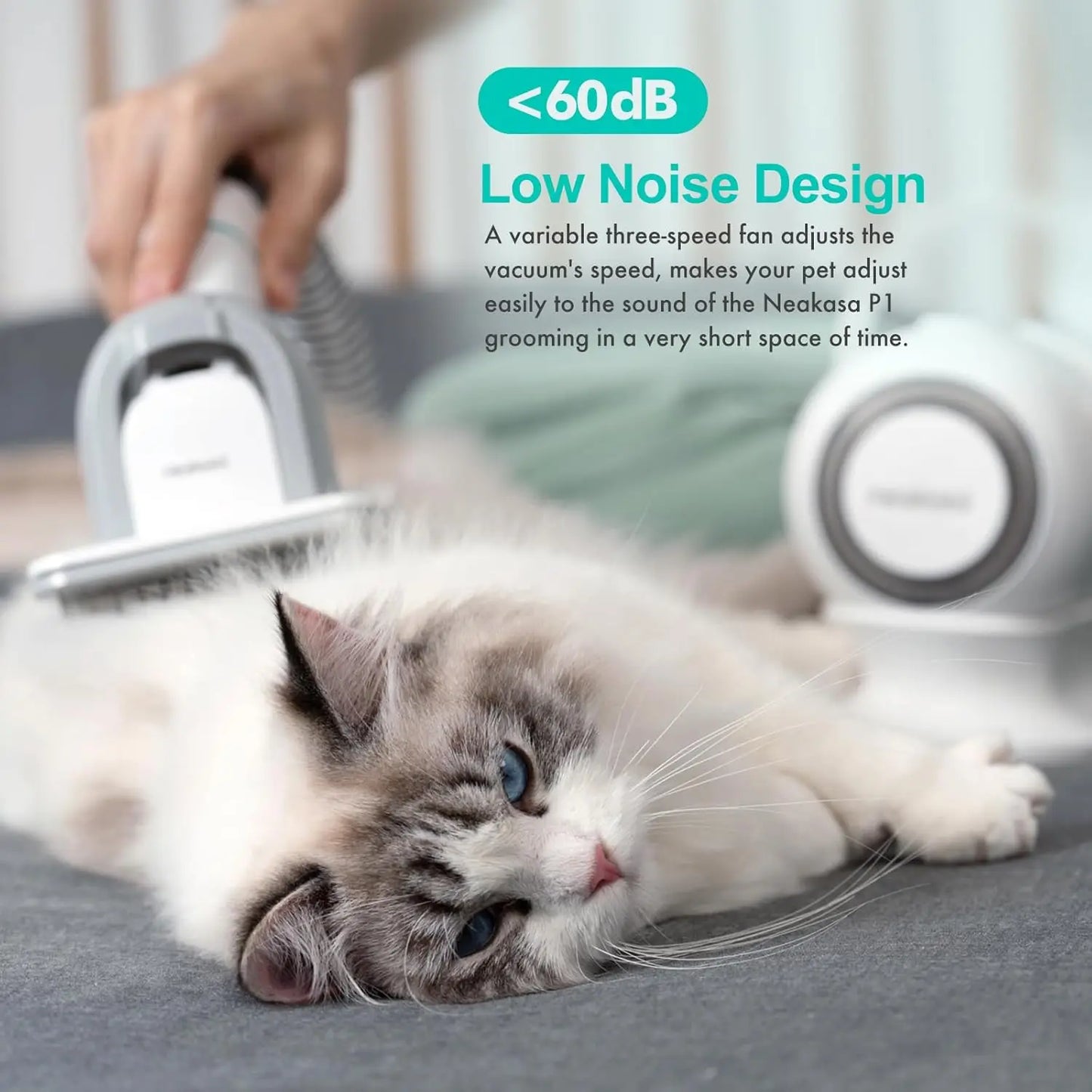 Neakasa P1 Pro Pet Grooming Kit and Vacuum Suction Professional Clippers with Five Grooming Tools for Dogs and Cats