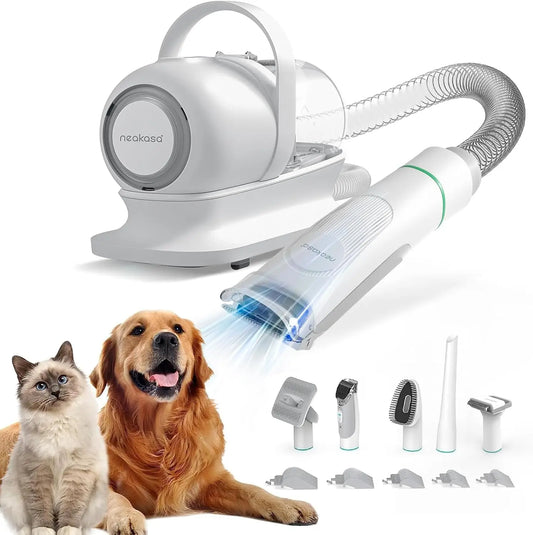 Neakasa P1 Pro Pet Grooming Kit and Vacuum Suction Professional Clippers with Five Grooming Tools for Dogs and Cats